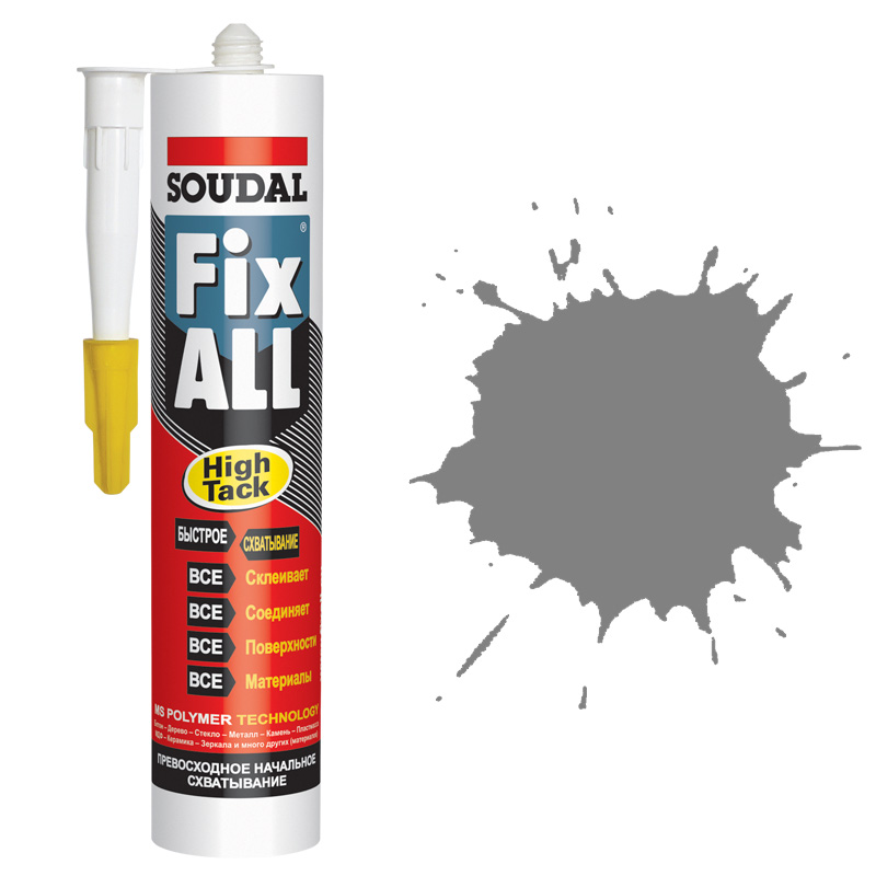 Soudal fix all high tack. Герметик Soudal Fix all. Soudal Fix all High Tack 290 мл. Клей-герметик гибридный универсальный Soudal Fix all Flexi (290мл). Клей герметик Соудал Fix.