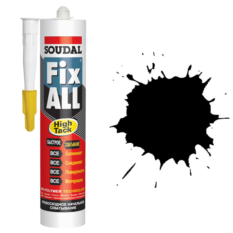 Soudal Fix all черный. Fix all черный герметик. Soudal клей для ПВХ. Черный герметик с МС-полимером.