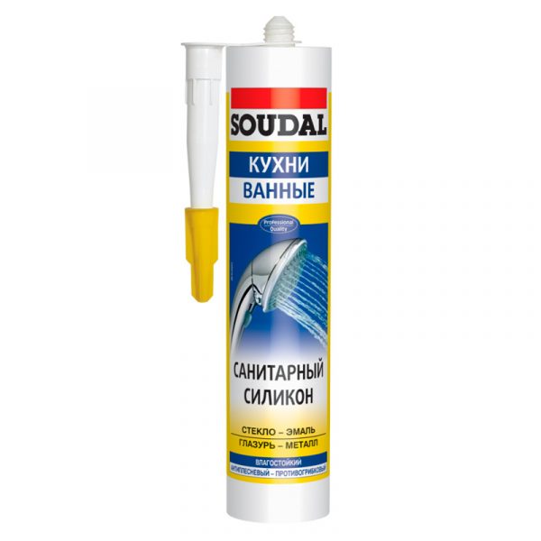 Soudal санитарный силиконовый герметик белый (280 мл)