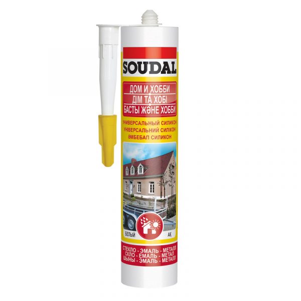 Soudal универсальный силиконовый герметик бесцветный (280 мл) 1 Soudal универсальный силиконовый герметик бесцветный (280 мл)