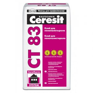 Клей для пенопласта и пенополистирола Ceresit CT 83 25 кг