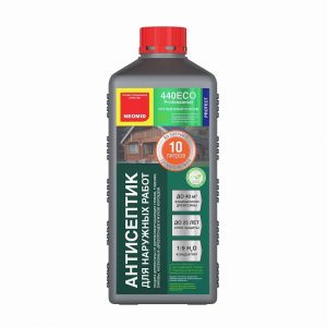 Антисептик деревозащ. для наружных работ 440 Eco (концентрат 1:9) 1л