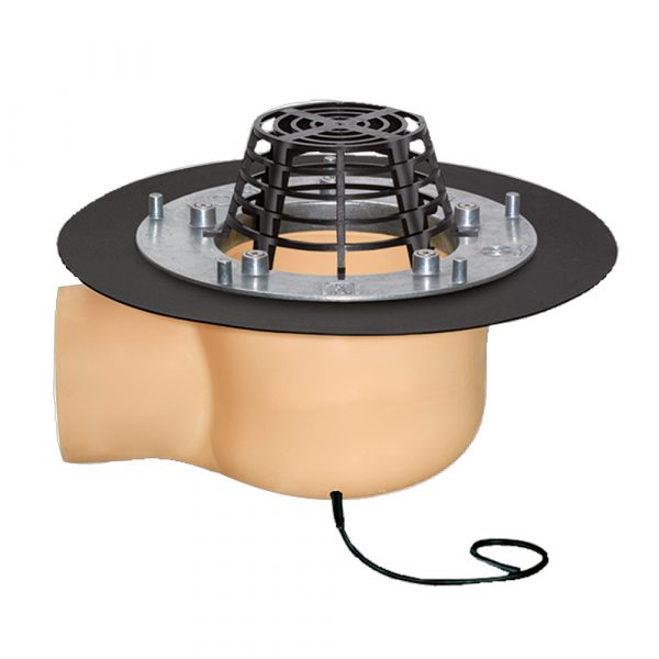 Водосточная воронка SitaTrendy угловая с обогревом, DN - 70, наружный ...