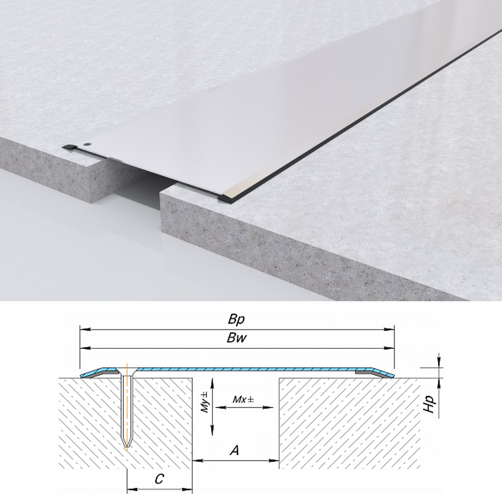Профиль для деформационного шва. Dewmark Standart SV