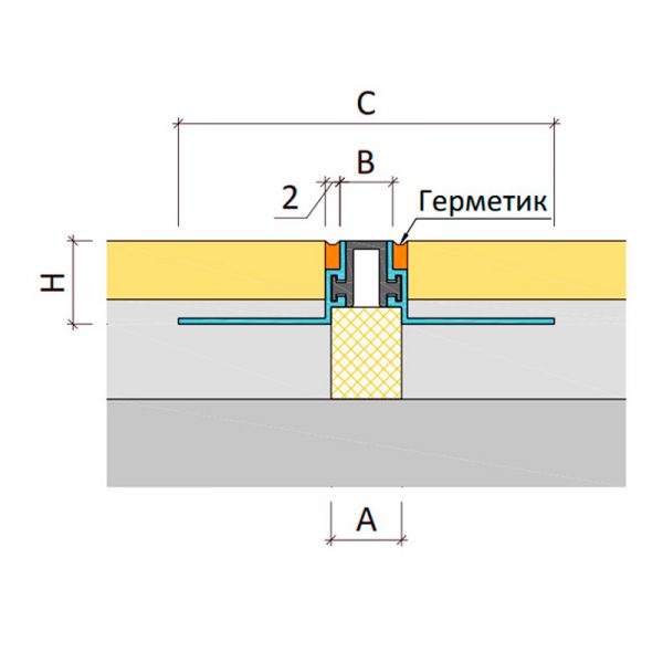 Закладной профиль для деформационного шва ТПМ-11/007