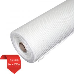 Сетка TYTAN Professional стекловолоконная МАЛЯРНАЯ 1м x 20м (размер ячейки 2x2 мм)