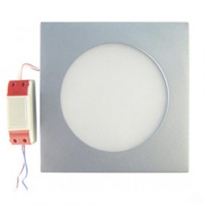 Сверхтонкий светодиодный серый квадратный светильник LEDcraft Downlight 180*180*13 10 Ватт Холодный белый