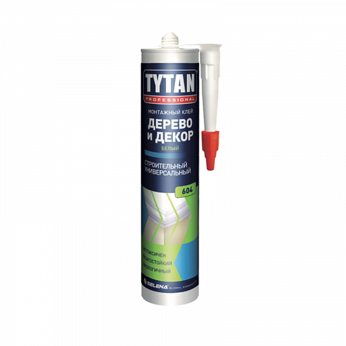 Монтажный клей TYTAN Professional Дерево и Декор 604 290 мл белый 1 Монтажный клей TYTAN Professional Дерево и Декор 604 290 мл белый