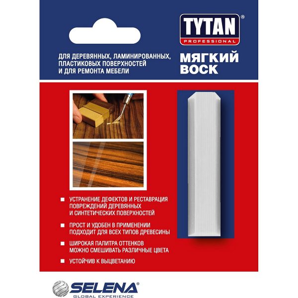 Воск TYTAN Professional мягкий цв.02 натур.дуб, 7 Воск TYTAN Professional мягкий цв.62 махагон, 7.5г