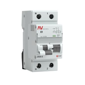 Дифференциальный автомат DVA-6 1P+N  1А (C)  30мА (AC) 6кА EKF AVERES