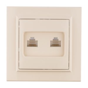 Розетка RJ-45+Phone СП бежевый Минск EKF