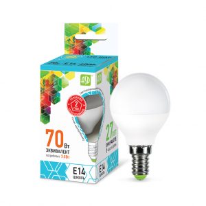 Лампа светодиодная LED-ШАР-std 7.5Вт 230В Е14 4000К 675Лм ASD