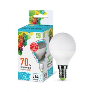 Лампа светодиодная LED-ШАР-std 7.5Вт 230В Е14 4000К 675Лм ASD