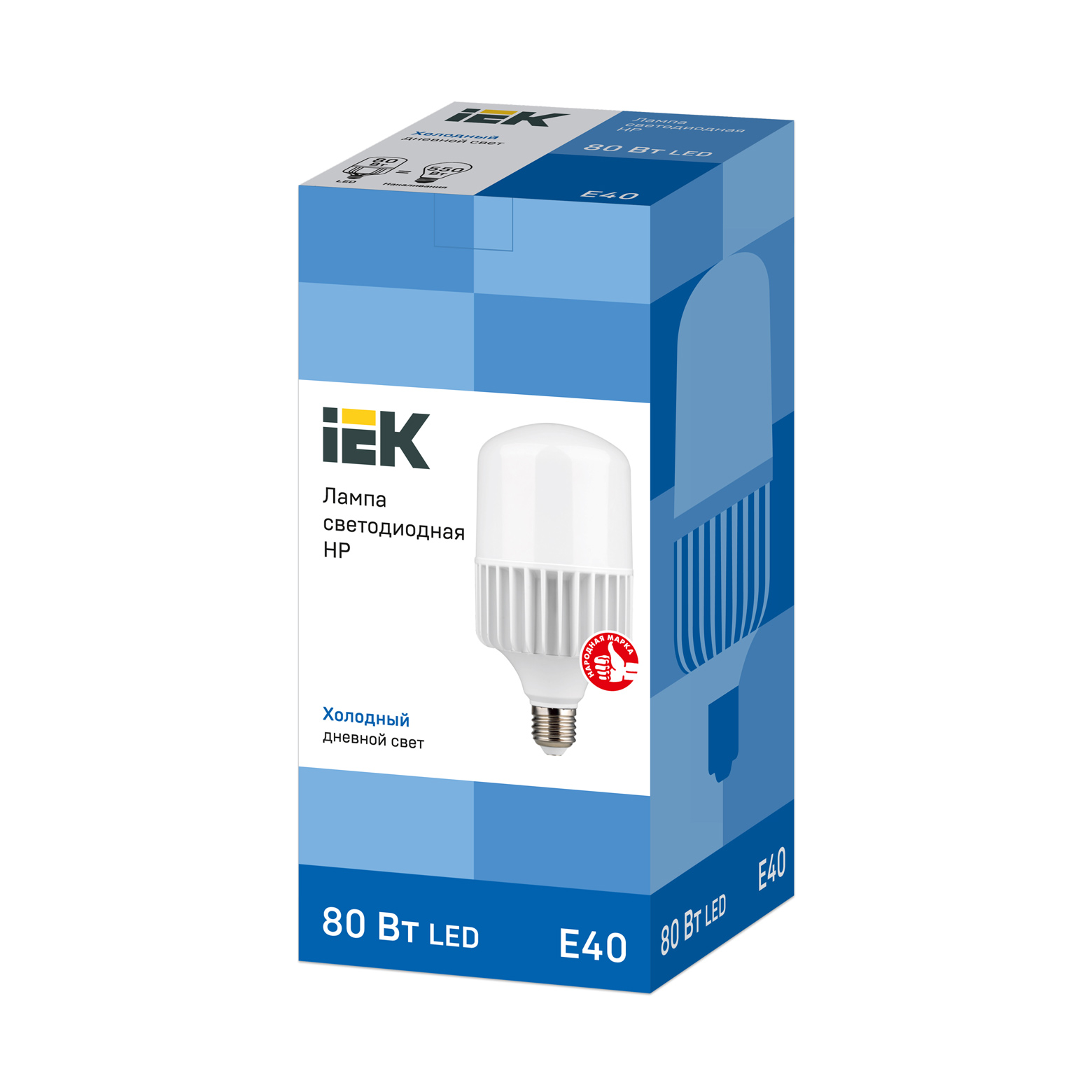Лампа светодиодная HP 80Вт 230В 6500К E40 IEK