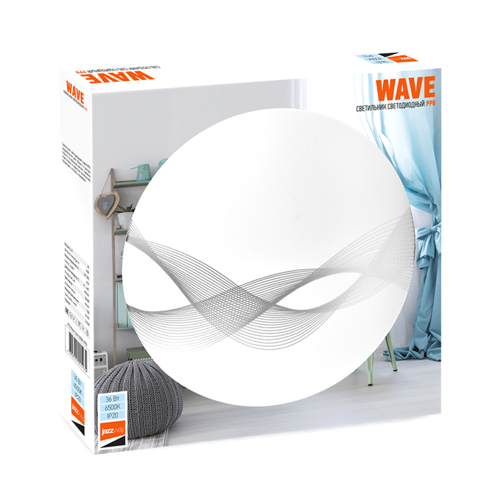 Светильник светодиодный настенно-потолочный PPB W AVE 36W PPBW AVE36W 6500K IP20