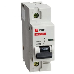 Автоматический выключатель ВА 47-100, 1P 10А (D) 10kA EKF