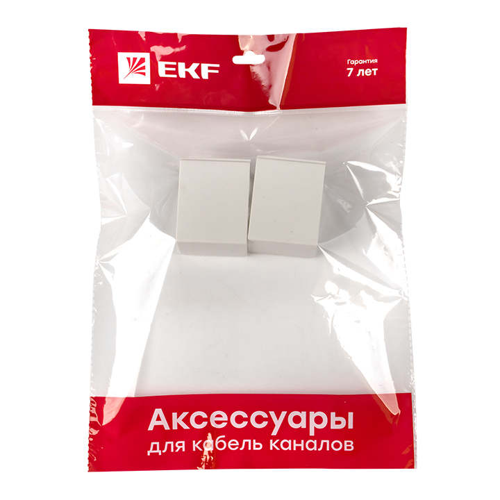Соединитель (60х40) (4 шт) Plast EKF PROxima Белый