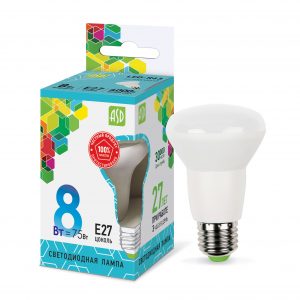 Лампа светодиодная LED-R63-std 8Вт 230В Е27 4000К 720Лм ASD
