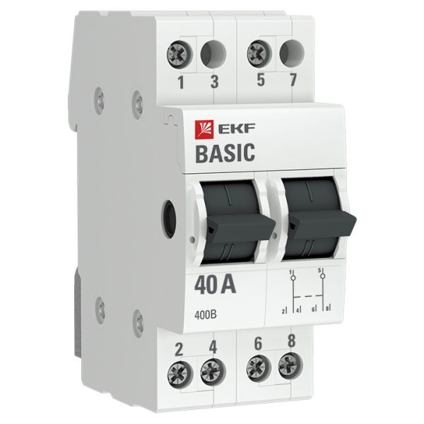 Трехпозиционный переключатель 2P 40А EKF Basic