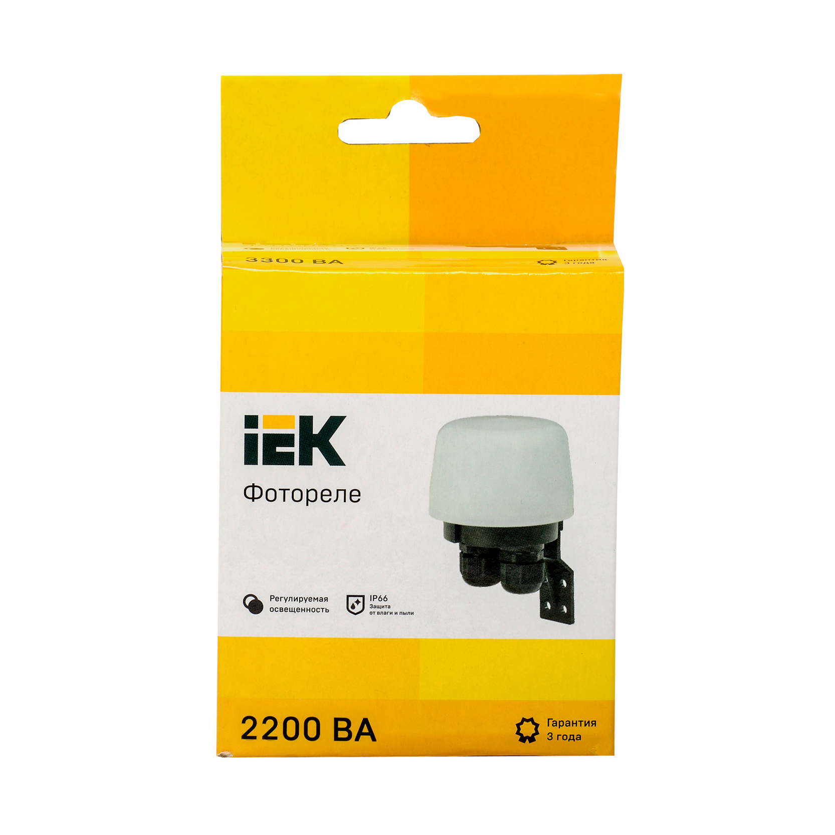 Фотореле ФР-603 2200ВА IP66 белый IEK