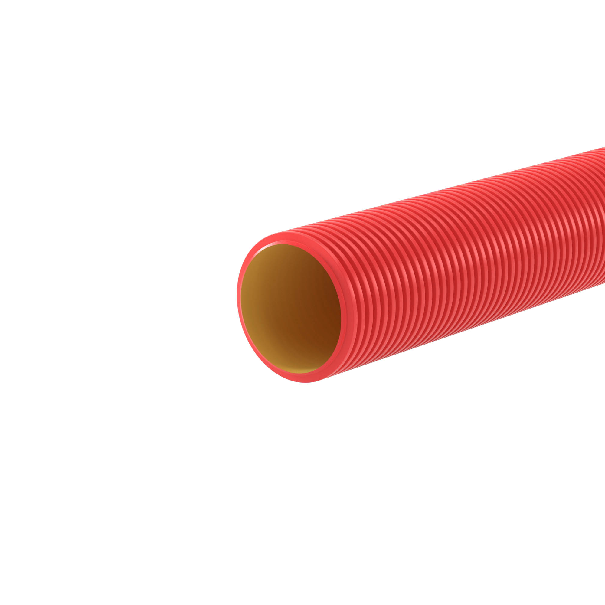 Двустенная труба ПНД жесткая для кабельной канализации d 125мм SN10 750Н 6м красный