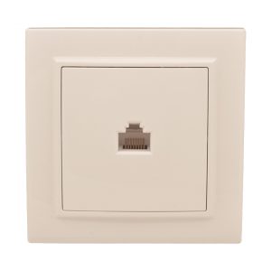 Розетка RJ-45 1-мест. СП бежевый Минск EKF