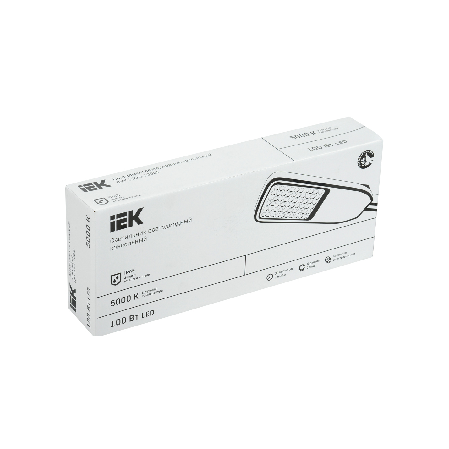 Светильник светодиодный консольный ДКУ 1002-100Ш 5000К IP65 серый IEK