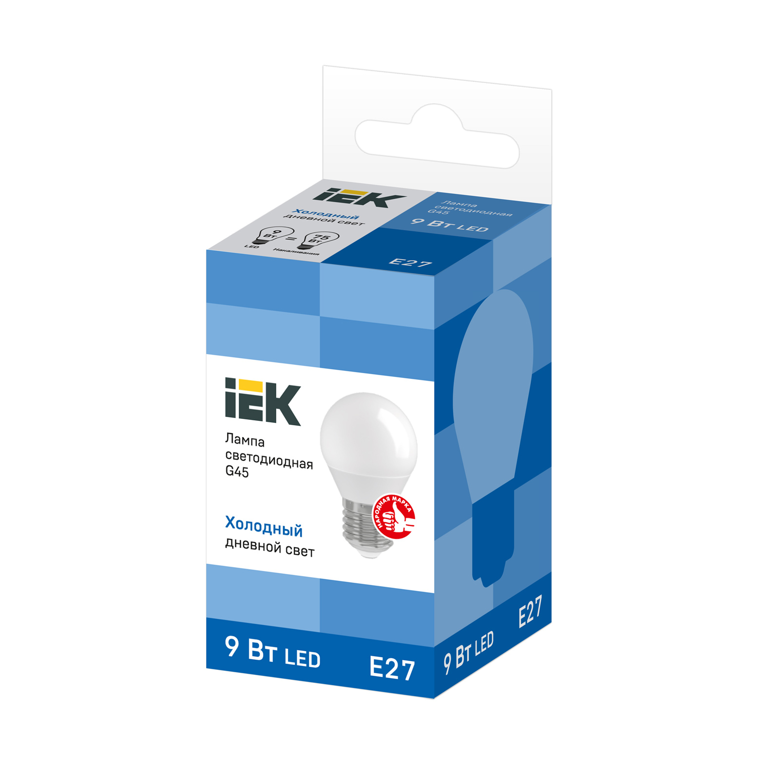 Лампа светодиодная G45 шар 9Вт 230В 6500К E27 IEK