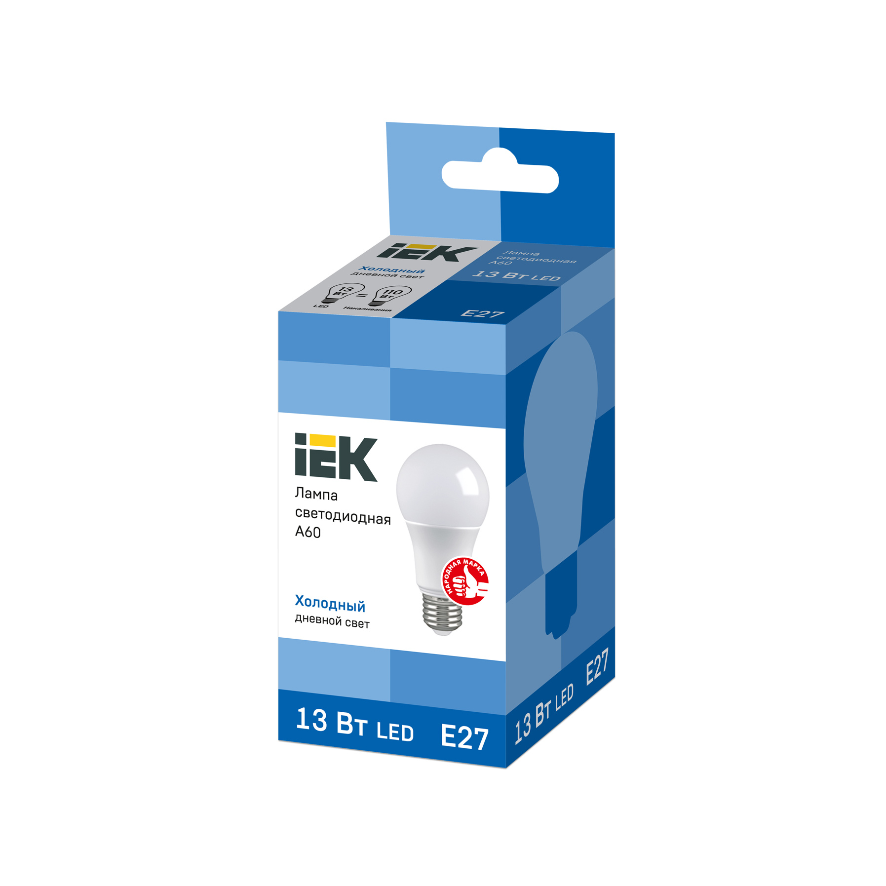 Лампа светодиодная A60 шар 13Вт 230В 6500К E27 IEK