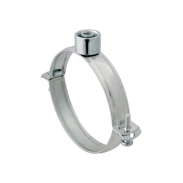 Хомут трубный Fischer FRSN TRIPLE с гайкой и тройной комбинированной резьбой M8/M10/1/2 (4) 108-114 мм