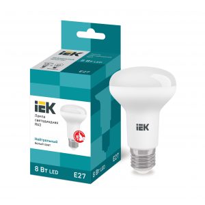 Лампа светодиодная R63 рефлектор 8Вт 230В 4000К E27 IEK