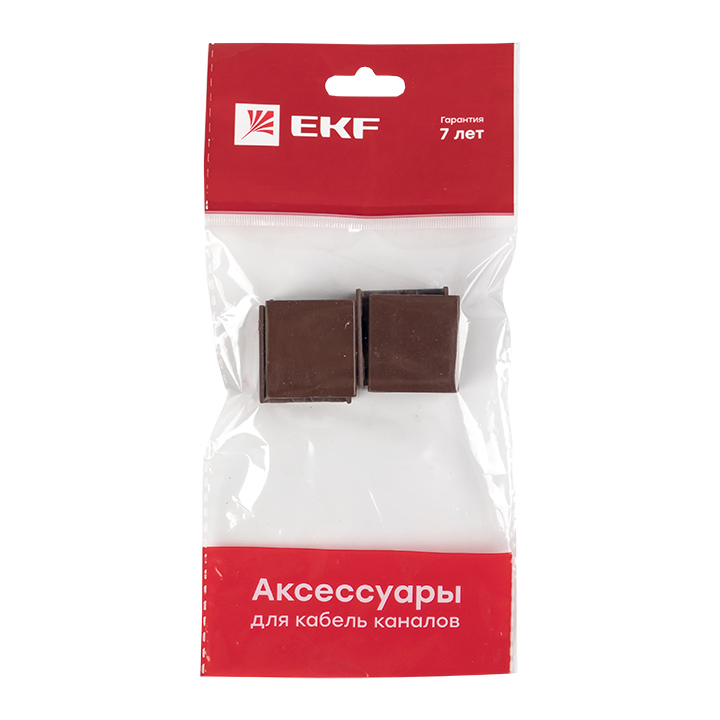 Соединитель (25х16) (4 шт) Plast EKF PROxima  под темное дерево