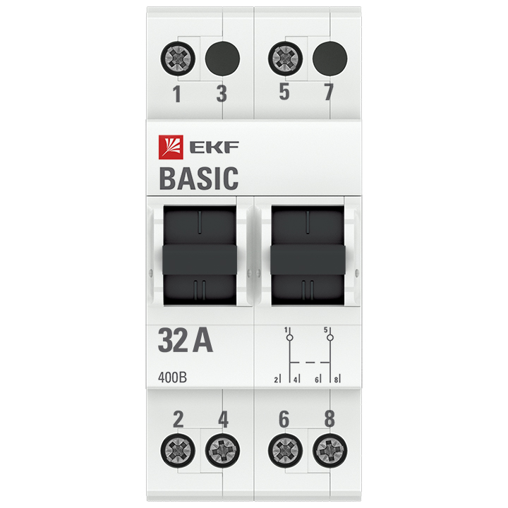 Трехпозиционный переключатель 2P 32А EKF Basic