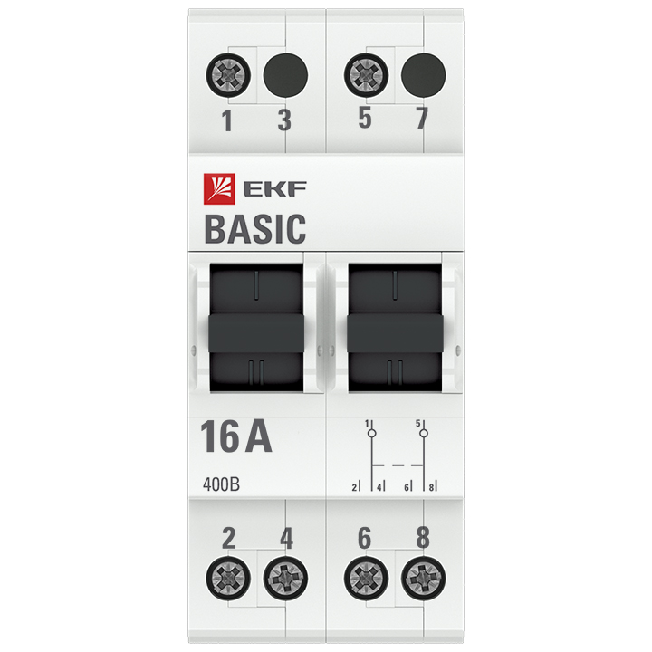 Трехпозиционный переключатель 2P 16А EKF Basic