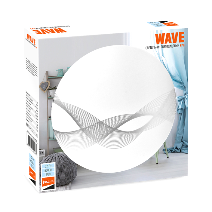 Светильник светодиодный настенно-потолочный PPB W AVE 32W PPBW AVE32W 6500K IP20