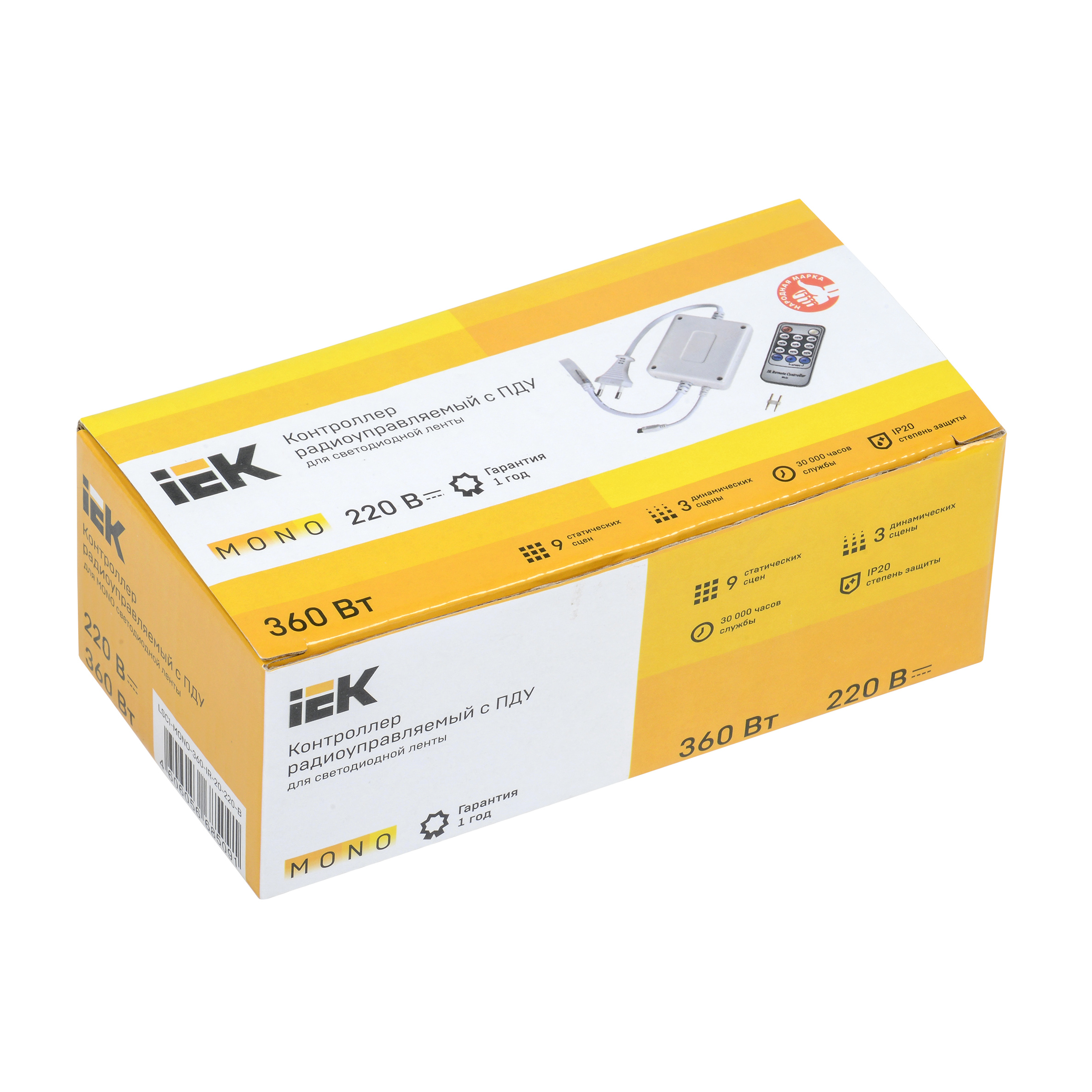 Контроллер с ПДУ ИК MONO 1 канал 220В 3А 360Вт IEK