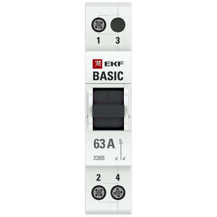 Трехпозиционный переключатель 1P 63А EKF Basic