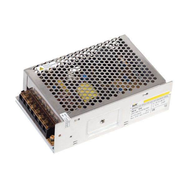 Драйвер LED ИПСН-PRO 200Вт 12В блок-клеммы IP20 IEK