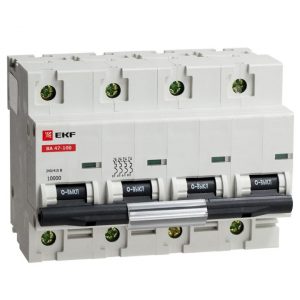 Автоматический выключатель ВА 47-100, 4P 10А (C) 10kA EKF