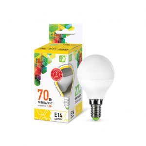 Лампа светодиодная LED-ШАР-std 7.5Вт 230В Е14 3000К 675Лм ASD