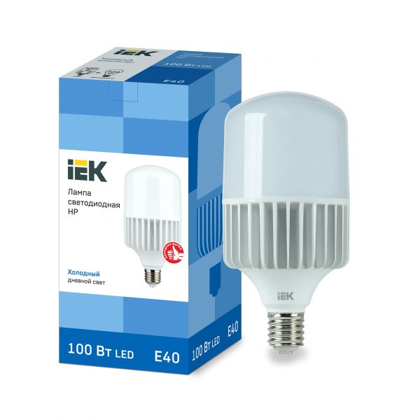 Лампа светодиодная HP 100Вт 230В 6500К E40 IEK