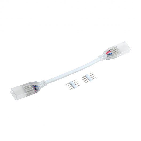 Коннектор 5шт RGB 14мм (разъем-10см-разъем) IEK