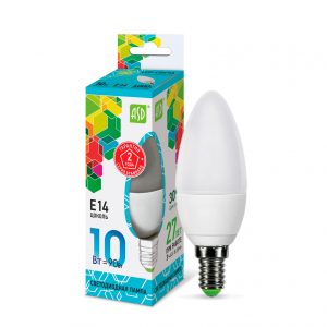 Лампа светодиодная LED-СВЕЧА-std 10Вт 230В Е14 4000К 900Лм ASD