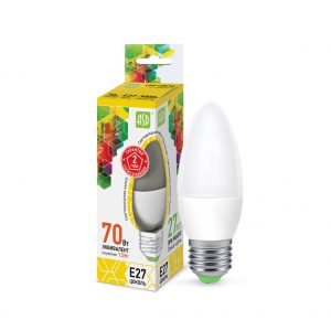Лампа светодиодная LED-СВЕЧА-std 7.5Вт 230В Е27 3000К 675Лм ASD