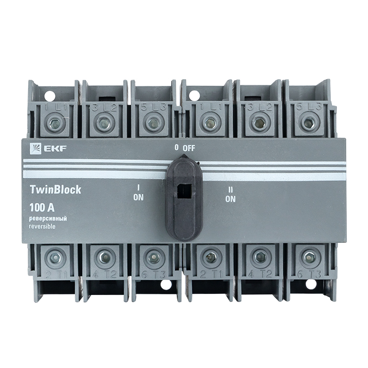 Рубильник   100A 3P реверсивный c рукояткой для прямой установки TwinBlock EKF