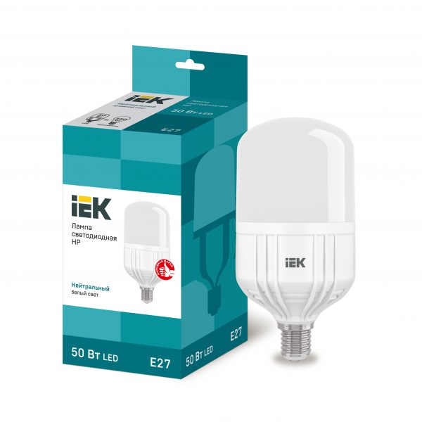 Лампа светодиодная HP 50Вт 230В 4000К E27 IEK