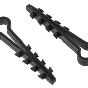 Дюбель-хомут (6х12 мм) для плоского кабеля черный (10 шт.) EKF PROxima