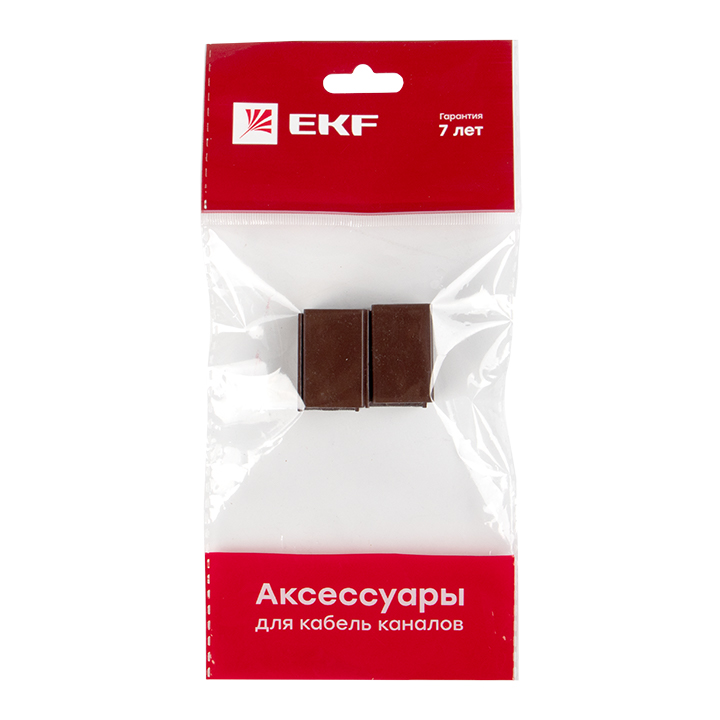Соединитель (16х16) (4 шт) Plast EKF PROxima  под темное дерево