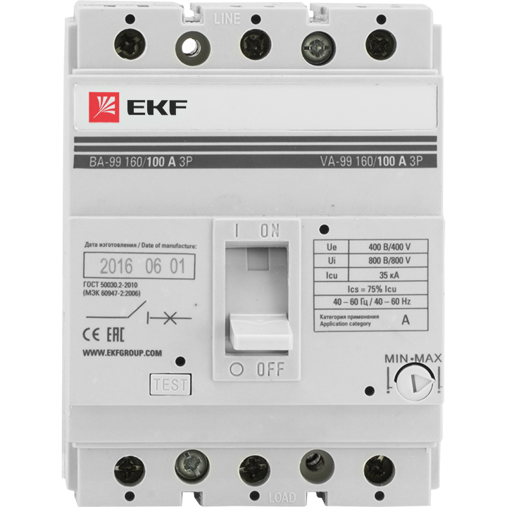 Выключатель автоматический ВА-99  160/100А 3P 35кА EKF PROxima