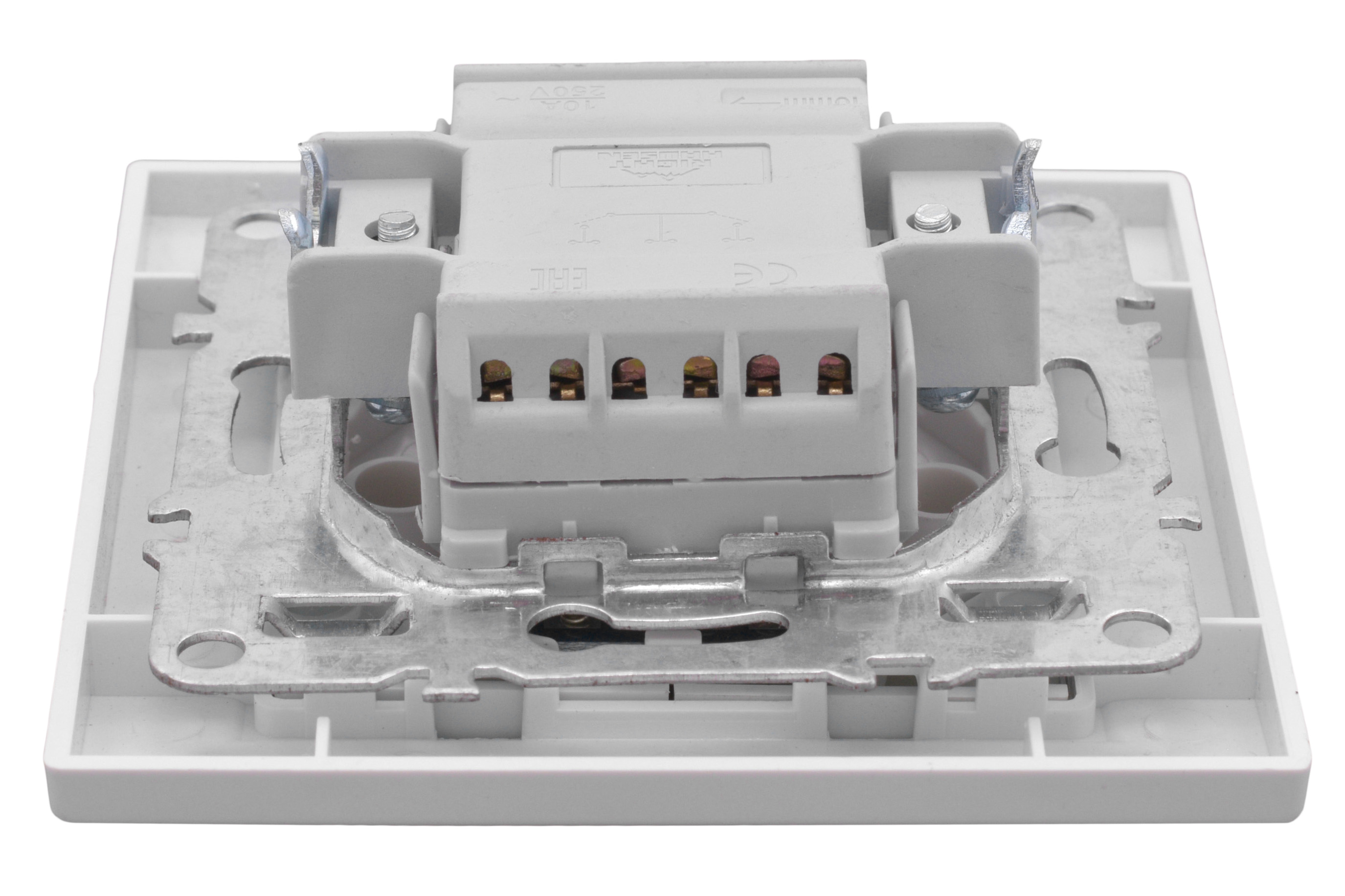 Минск Выключатель 2-клавишный СП с индикатором,10А, белый EKF Basic